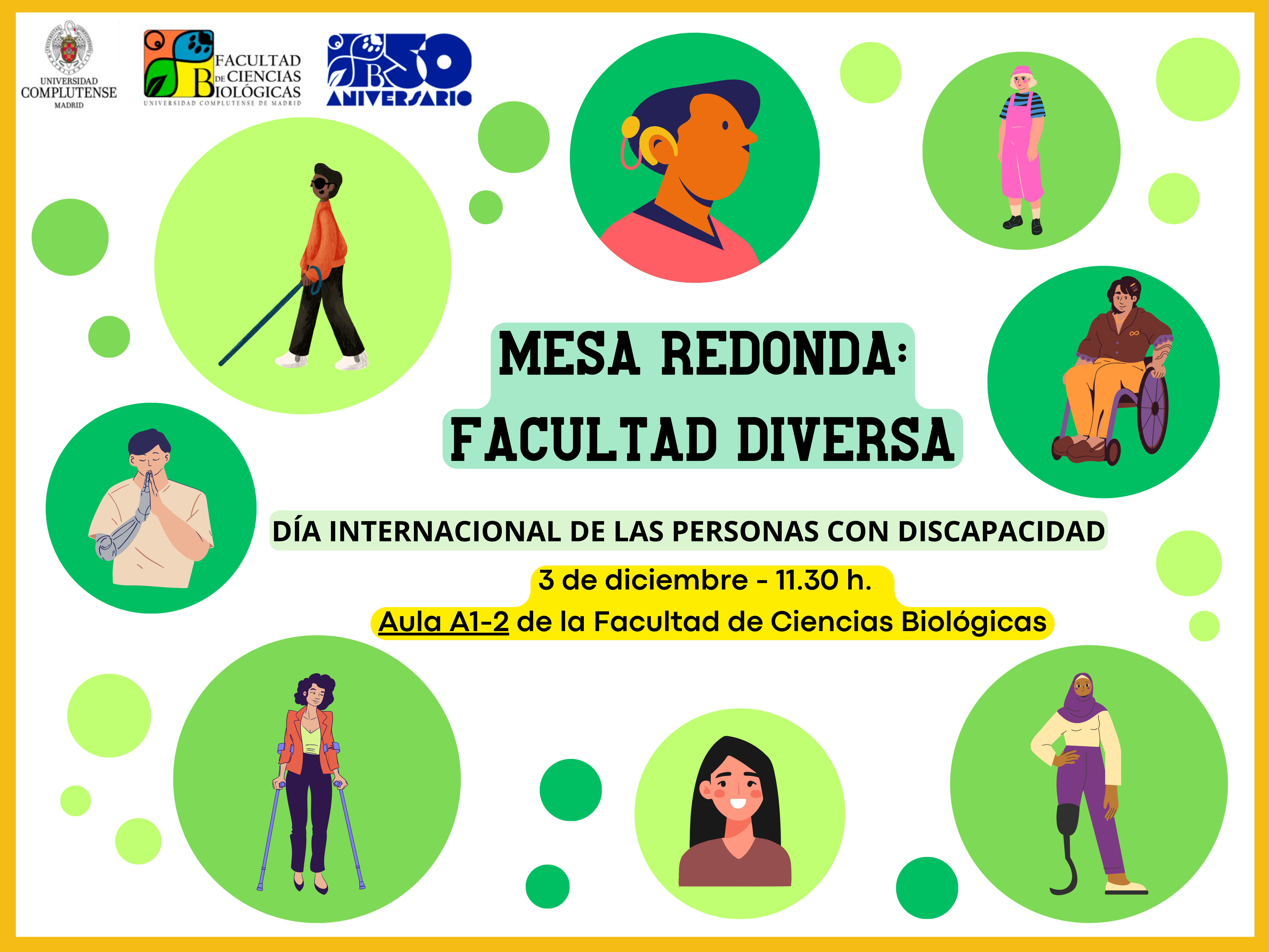 Mesa redonda: Facultad Diversa. 3 de diciembre, 11:30 h. 